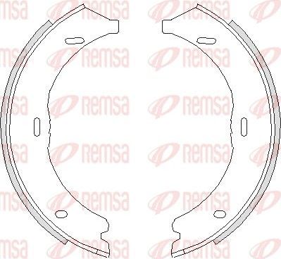 Тормозные колодки (стояночная тормозная система) Remsa. Артикул 4745.00
