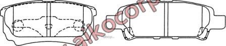 Колодки MITSUBISHI Airtrek, Lancer, Outlander (2003-) задние (Aiko). Артикул PF3502