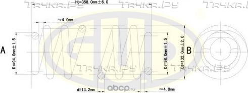 Пружина подвески G.U.D. передняя для Volkswagen Passat B5 1996-2005. Артикул GCS095037
