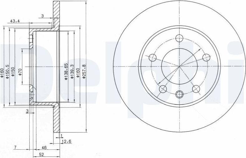 Тормозной диск Delphi. Артикул BG2380