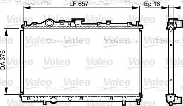 Радиатор охлаждения двигателя Valeo (алюминий). Артикул 732612
