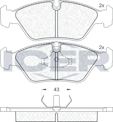 Тормозные колодки Icer. Артикул 180423