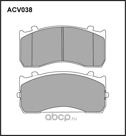 Колодки тормозные ГАЗ-3310 Валдай передние/задние (4шт.) ALLIED NIPPON. Артикул ACV038KHD