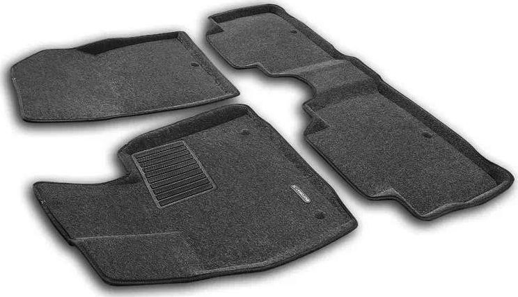 Коврики текстильные Euromat 3D Business для салона Hyundai Palisade 2021-2026 Серые. Артикул EMC3D-002713G