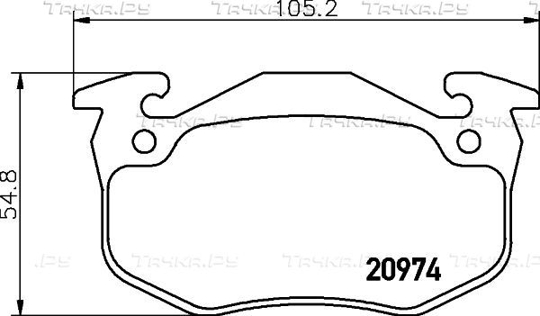 Тормозные колодки Mintex задние для Citroen Saxo 1996-2004. Артикул MDB2868