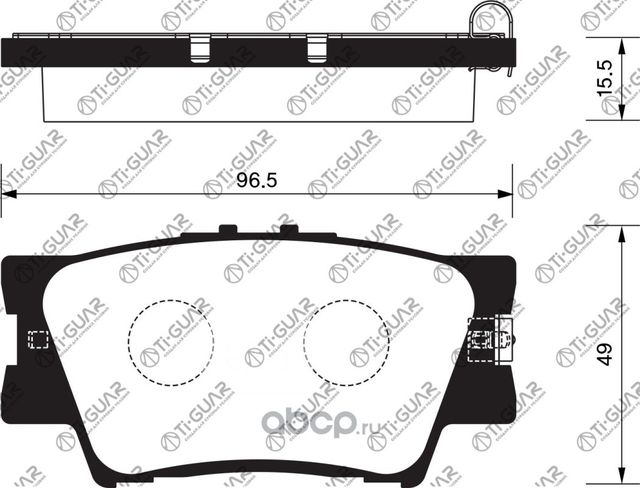 Тормозные колодки (TI-Guar). Артикул TG733