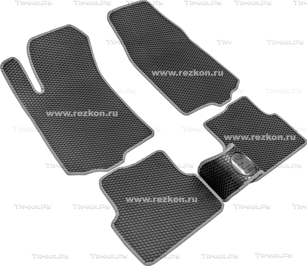 Коврики Rezkon EVA для салона Chevrolet Aveo II T300 2012-2015 Серый кант. Артикул 9012005202