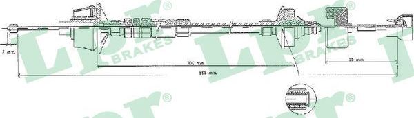 Трос сцепления LPR. Артикул C0024C