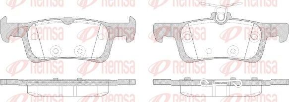 Тормозные колодки Remsa задние для Peugeot 308 II 2013-2026. Артикул 1563.00