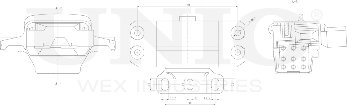 Опора двигателя (Unio). Артикул RMP-15013