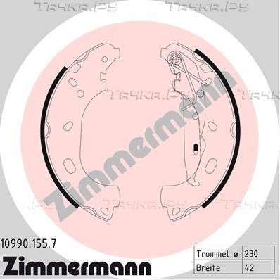 Тормозные колодки Zimmermann задние для Opel Astra H 2004-2014. Артикул 10990.155.7