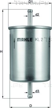 Топливный фильтр Mahle для Ford Galaxy I 1995-2006. Артикул KL 2