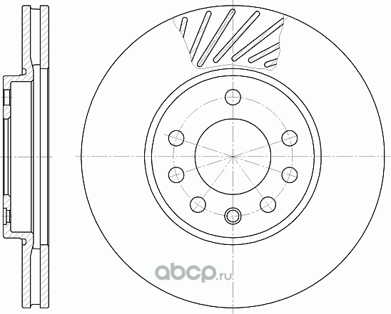 Диск тормозной вентилируемый (G-Brake). Артикул GR02798