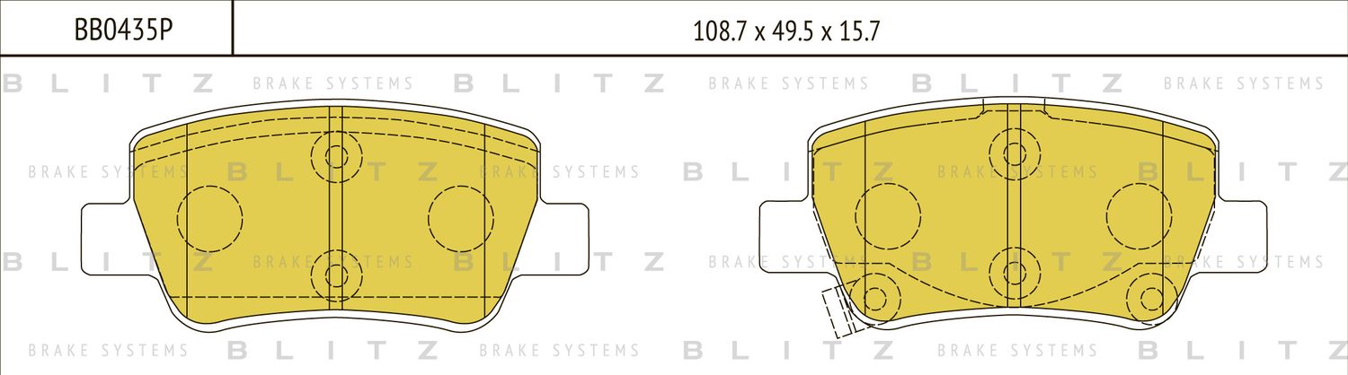 Колодки тормозные TOYOTA AVENSIS 09- задн. (Blitz). Артикул BB0435P
