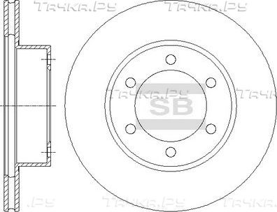 Тормозной диск Sangsin Hi-Q передний для Toyota 4Runner III 1995-2002. Артикул SD4038