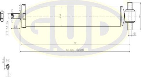 Амортизатор G.U.D.. Артикул GSA343459