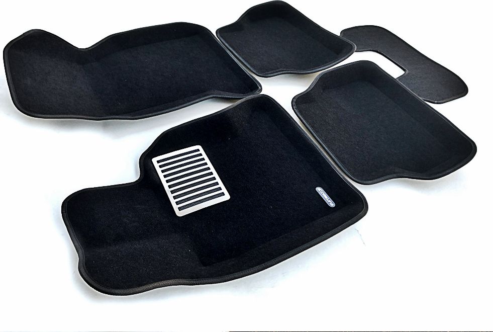 Коврики текстильные Euromat 3D Lux для салона BMW 5-серия E60 2003-2010 ЧЕРНЫЕ. Артикул EM3D-001204