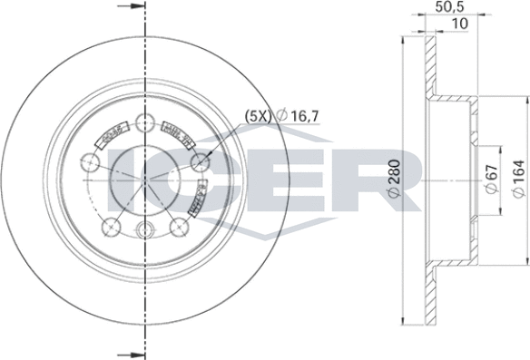 Тормозной диск Icer. Артикул 78BD0045-2