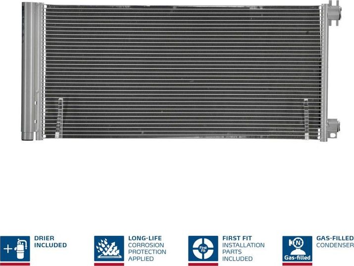 Радиатор кондиционера (конденсатор) Nissens (алюминий). Артикул 940596