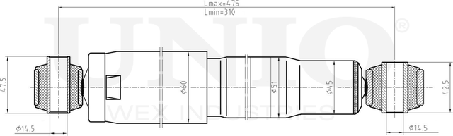 Амортизатор подвески (Unio). Артикул SAB-10697