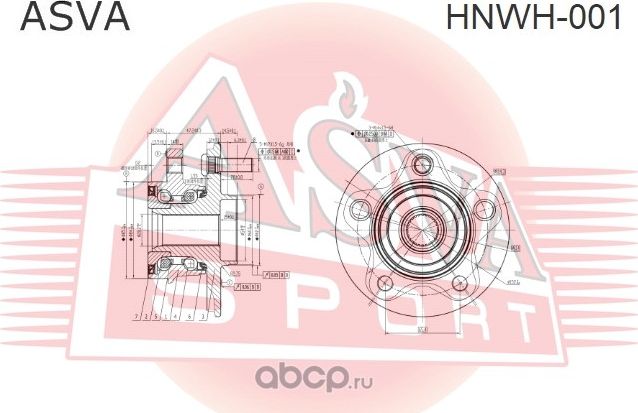 СТУПИЦА ПЕРЕДНЯЯ (Asva). Артикул HNWH001