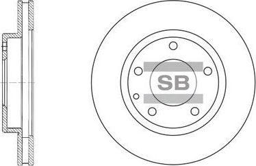 Тормозной диск Sangsin Hi-Q передний для Mazda 626 IV (GE) 1991-1997. Артикул SD4405