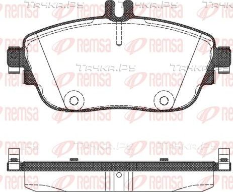 Тормозные колодки Remsa передние для Mercedes-Benz B-Класс II (W246) 2011-2018. Артикул 1485.08