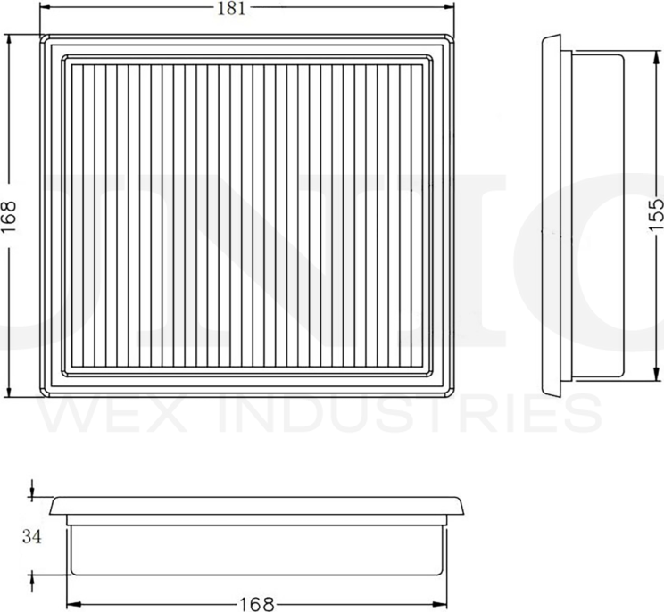 Фильтр воздушный (Unio). Артикул FLT-10212