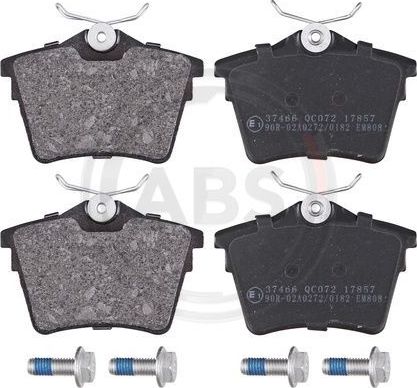 Тормозные колодки ABS задние для Citroen C5 II 2008-2017. Артикул 37466