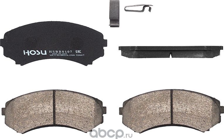 Колодки тормозные перед MITSUBISHI PAJERO 99 (Hosu). Артикул HSBR0107