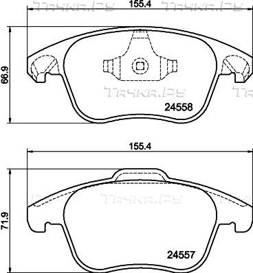 Тормозные колодки Mintex передние для Citroen C4 Picasso I 2006-2013. Артикул MDB3122