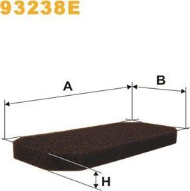 Салонный фильтр WIX Filters. Артикул 93238E