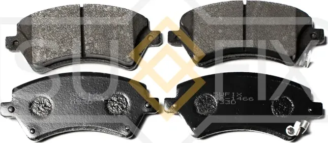 Колодки дисковые тормозные передние правые/левые TOYOTA COROLLA (E12), COROLLA R (Sufix). Артикул SX1466