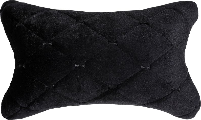 Подушка Seintex на подголовник Велюр, цвет Черный ромб/Черный шов. Артикул 98084