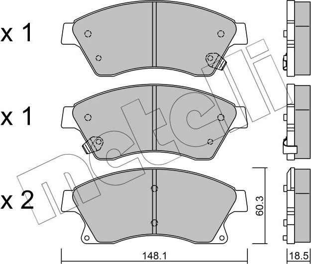 Тормозные колодки Metelli. Артикул 22-0838-0