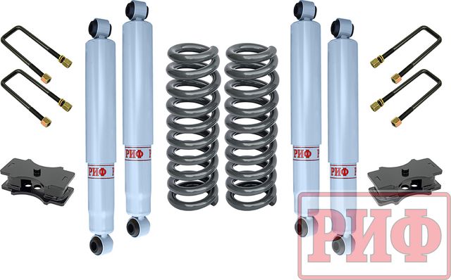 Лифт-комплект РИФ лайт газовый для Toyota Hilux 2015-2026, лифт 40 мм. Артикул RIF-REV-B-G-lite