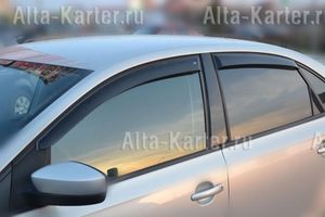 Дефлекторы Cobra Tuning для окон Volkswagen Polo V седан 2009-2020. Артикул V23010