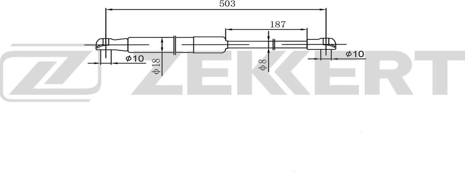 Амортизатор (упор) багажника Zekkert. Артикул GF-2592