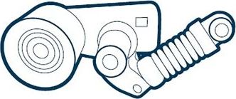 Натяжной ролик (натяжитель) приводного клинового зубчатого ремня OE Germany. Артикул 02 2050 286600