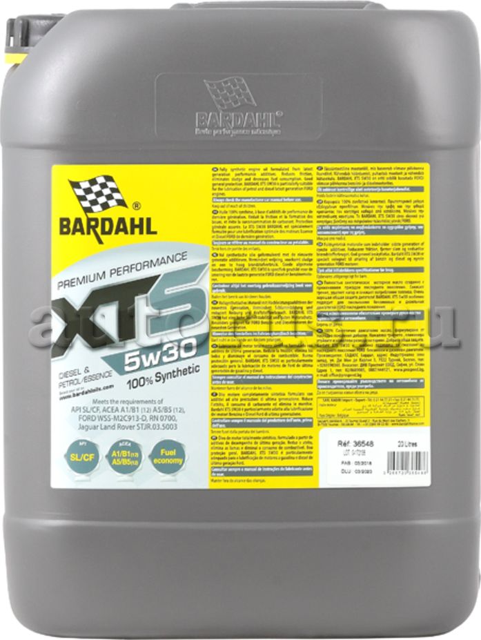 Моторное масло XTS 5W30 син. (20л) (Bardahl). Артикул 36548