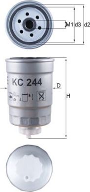 Топливный фильтр Mahle-Knecht. Артикул KC 244