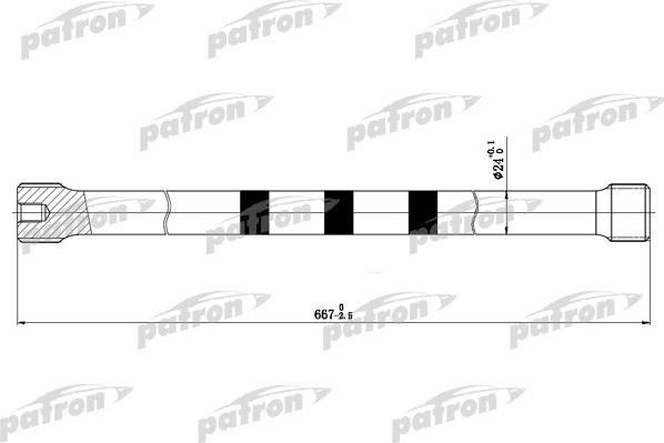 ТОРСИОН RENAULT MEGANE SCENIC LAGUNA L668ММ, 30-31 Patron. Артикул PTB1008