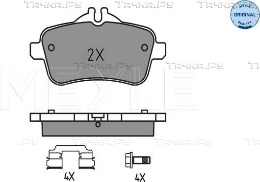 Тормозные колодки Meyle Original. Артикул 025 252 1618