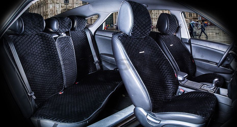 Накидки универсальные CarFashion City Plus для авто, цвет Черный/Черный. Артикул 22471