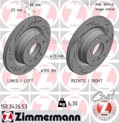 Тормозной диск Zimmermann Black Z. Артикул 150.3426.53