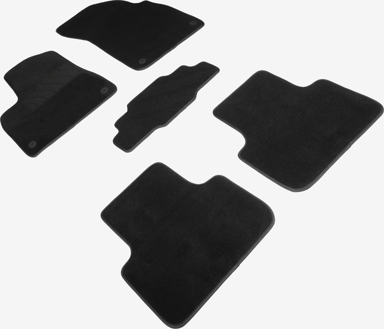 Коврики Seintex ворсовые для салона Audi Q7 II 2019-2026 ЧЕРНЫЕ. Артикул 95981