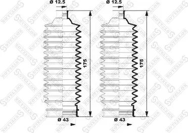 Пыльник рулевой рейки Stellox. Артикул 14-17012-SX