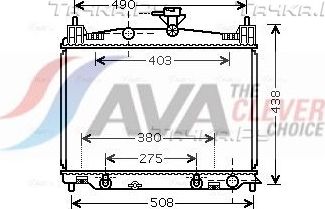 Радиатор охлаждения двигателя AVA ** CLEVER FIT **. Артикул MZ2215