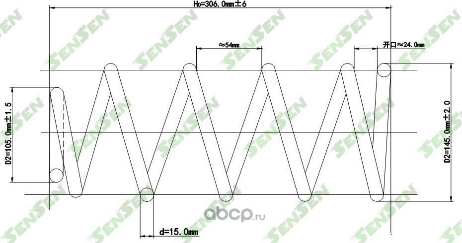 ПРУЖИНА ПОДВЕСКИ ЗАДНЕЙ HYUNDAI HYUNDAI SANTA FE R (Sensen). Артикул SCP10100