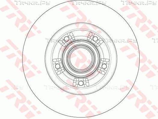 Тормозной диск TRW задний для Renault Grand Scenic III 2009-2015. Артикул DF6203BS